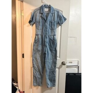 Pistola grover Jumpsuit Short Sleeve Utility Button Front Size S